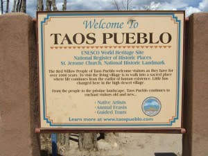 Taos plaque