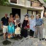 toasted Nakashima’s life and many accomplishments with sparkling champagne, we then all moved out onto the grounds. …. John Lutz, his wife/need her name, Miriam, Maddye, Wendy Lines, Kevin Nakashima, Jon Yarnell