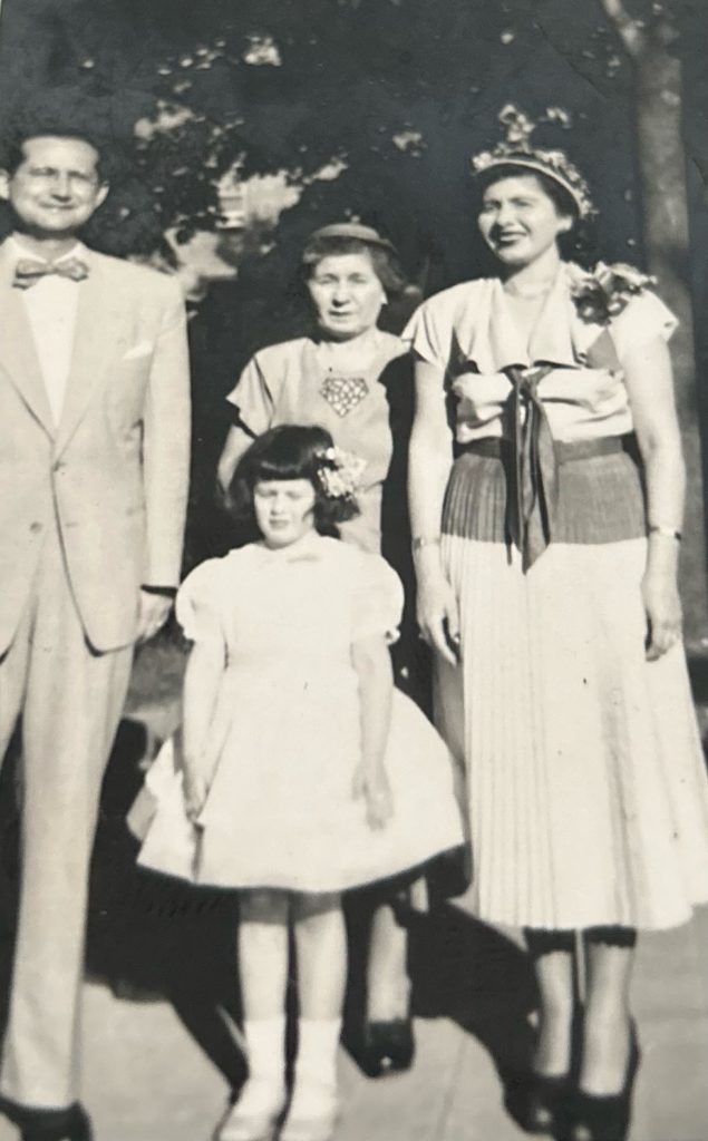 black and white family photo circa 1952